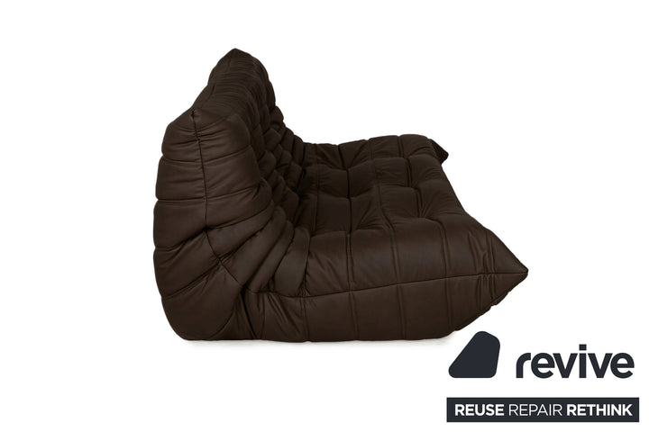 Ligne Roset Togo Dreisitzer Sofa Stoff Braun Dunkelbraun Couch Neubezug