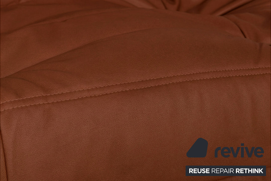 Ligne Roset Togo Dreisitzer Sofa Stoff Braun Rostbraun Couch Neubezug