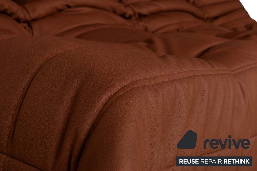 Ligne Roset Togo Dreisitzer Sofa Stoff Braun Rostbraun Couch Neubezug