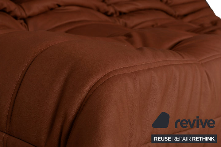 Ligne Roset Togo Dreisitzer Sofa Stoff Braun Rostbraun Couch Neubezug