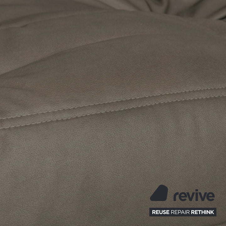 Ligne Roset Togo Dreisitzer Sofa Couch Stoff Grau Beige Neubezug