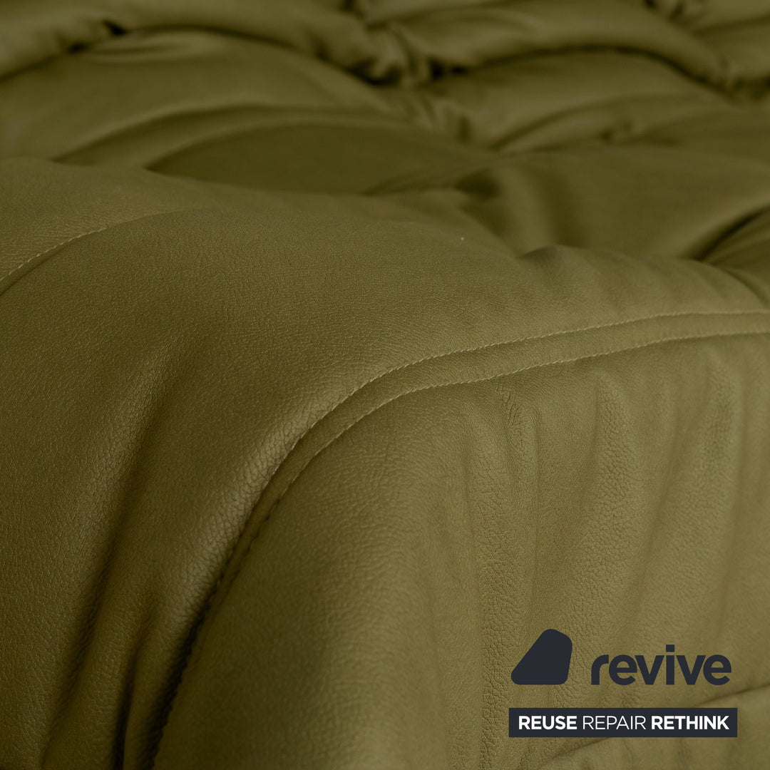 Ligne Roset Togo Dreisitzer Sofa Stoff Grün Waldmeister Couch Neubezug MALOU 157