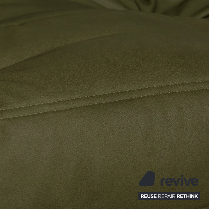 Ligne Roset Togo Dreisitzer Sofa Stoff Khaki Grün Couch Neubezug MALOU 159