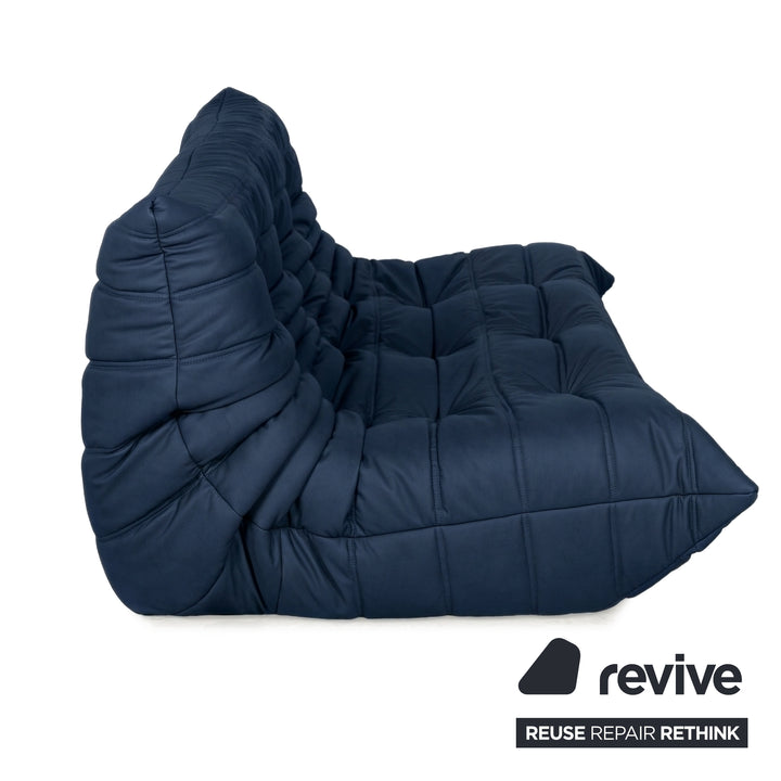 Ligne Roset Togo Dreisitzer Sofa Stoff Königsblau Blau Couch Neubezug MALOU 168