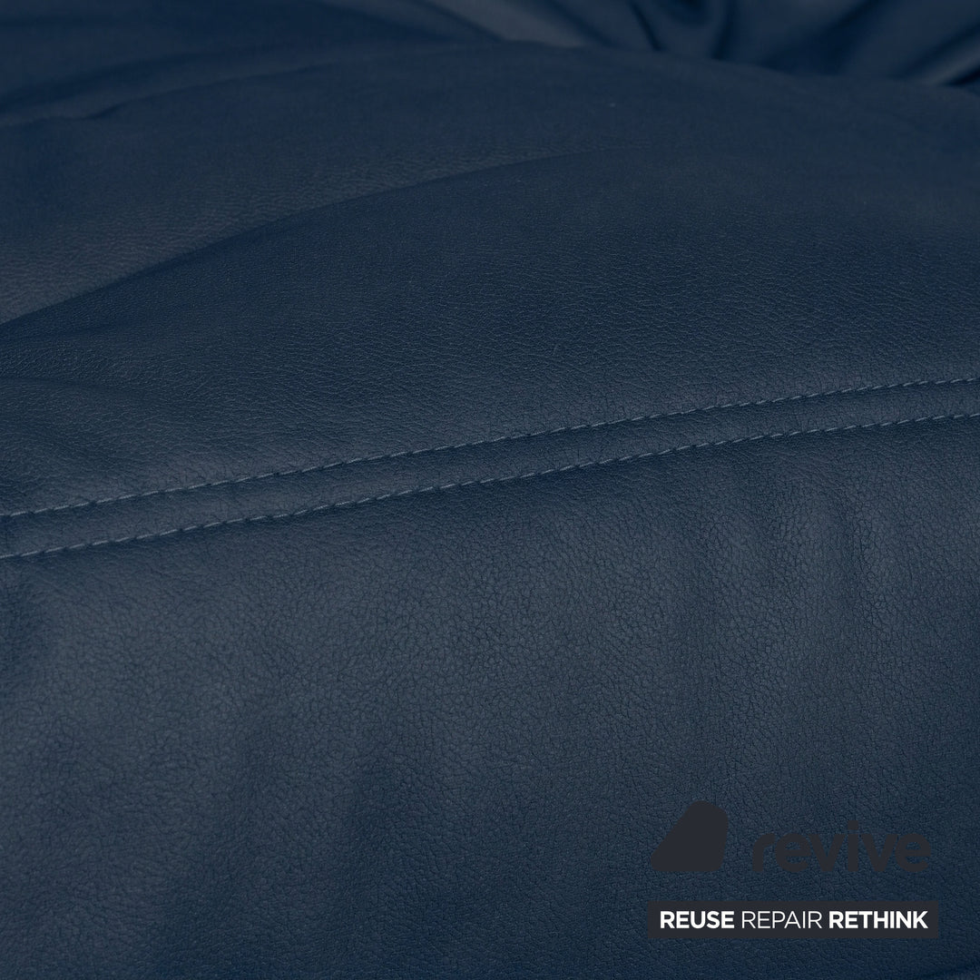 Ligne Roset Togo Dreisitzer Sofa Couch Stoff Blau Petrol Neubezug