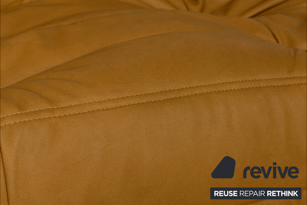 Ligne Roset Togo Dreisitzer Sofa Stoff Ocker Couch Neubezug