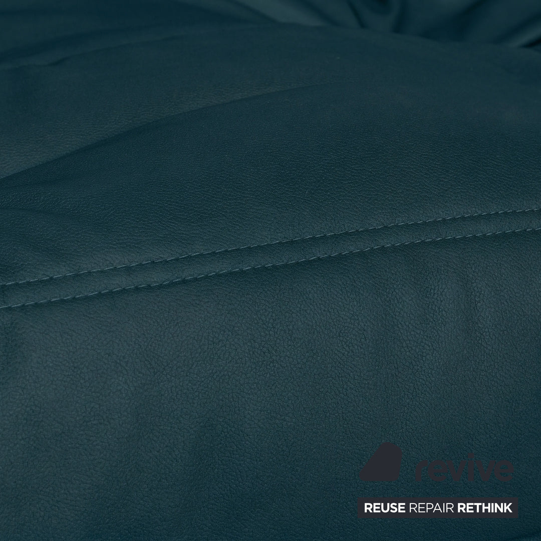 Ligne Roset Togo Dreisitzer Sofa Stoff Petrolblau Couch Neubezug MALOU 163