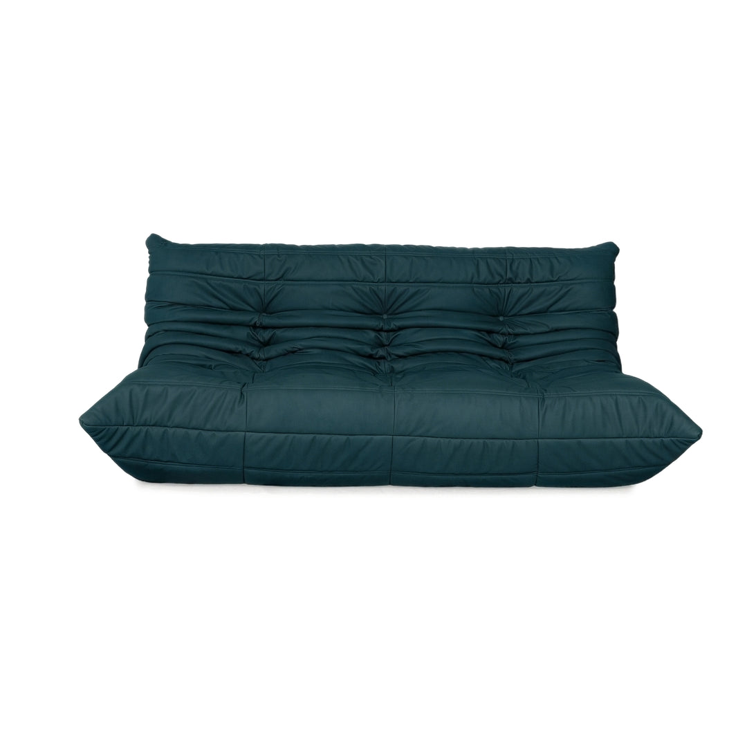 Ligne Roset Togo Dreisitzer Sofa Stoff Petrolblau Couch Neubezug MALOU 163