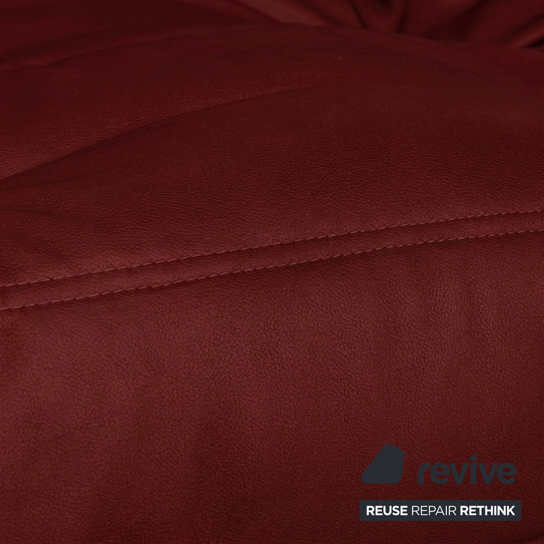 Ligne Roset Togo Dreisitzer Sofa Couch Stoff Rot Bordeaux Neubezug