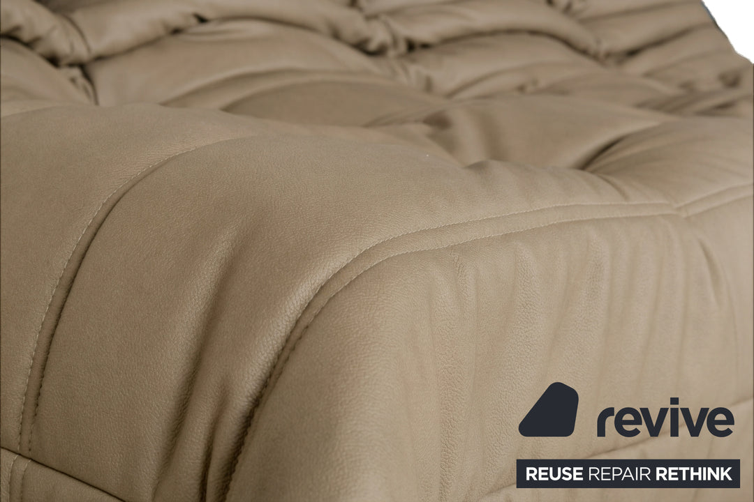 Ligne Roset Togo Dreisitzer Sofa Stoff Taupe Couch Neubezug