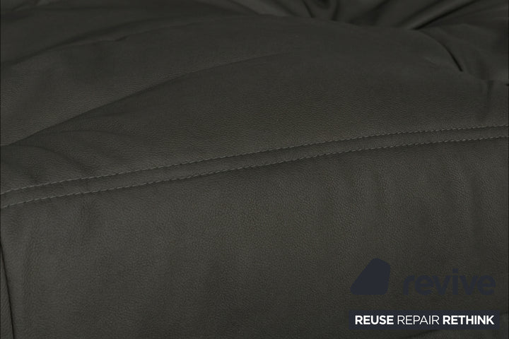 Ligne Roset Togo Dreisitzer veganes Leder Neubezug Anthrazit