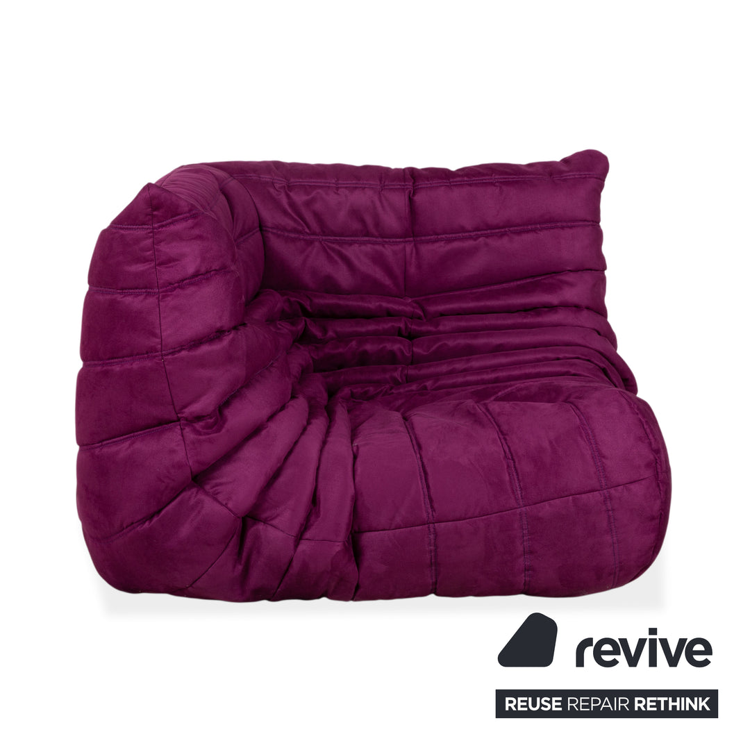 Ligne Roset Togo Eck-Element Eckteil Sofa Mikrofaser Lila Neubezug