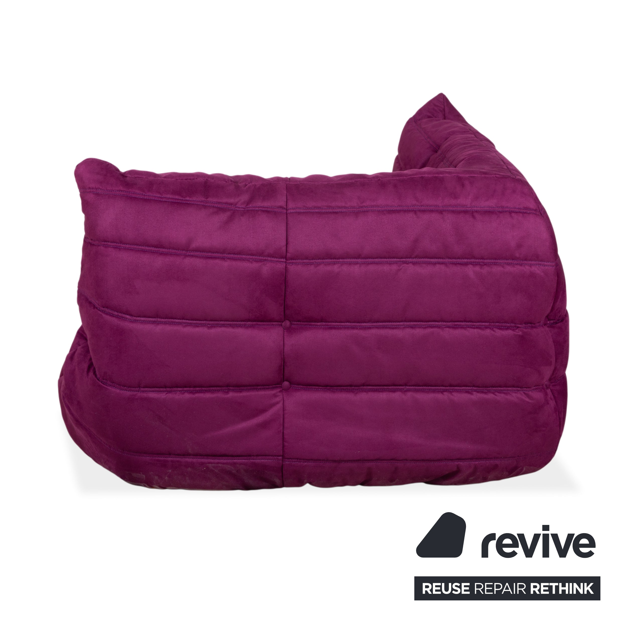 Ligne Roset Togo Corner Element Corner Section Sofa Microfiber Purple Newly Upholstered