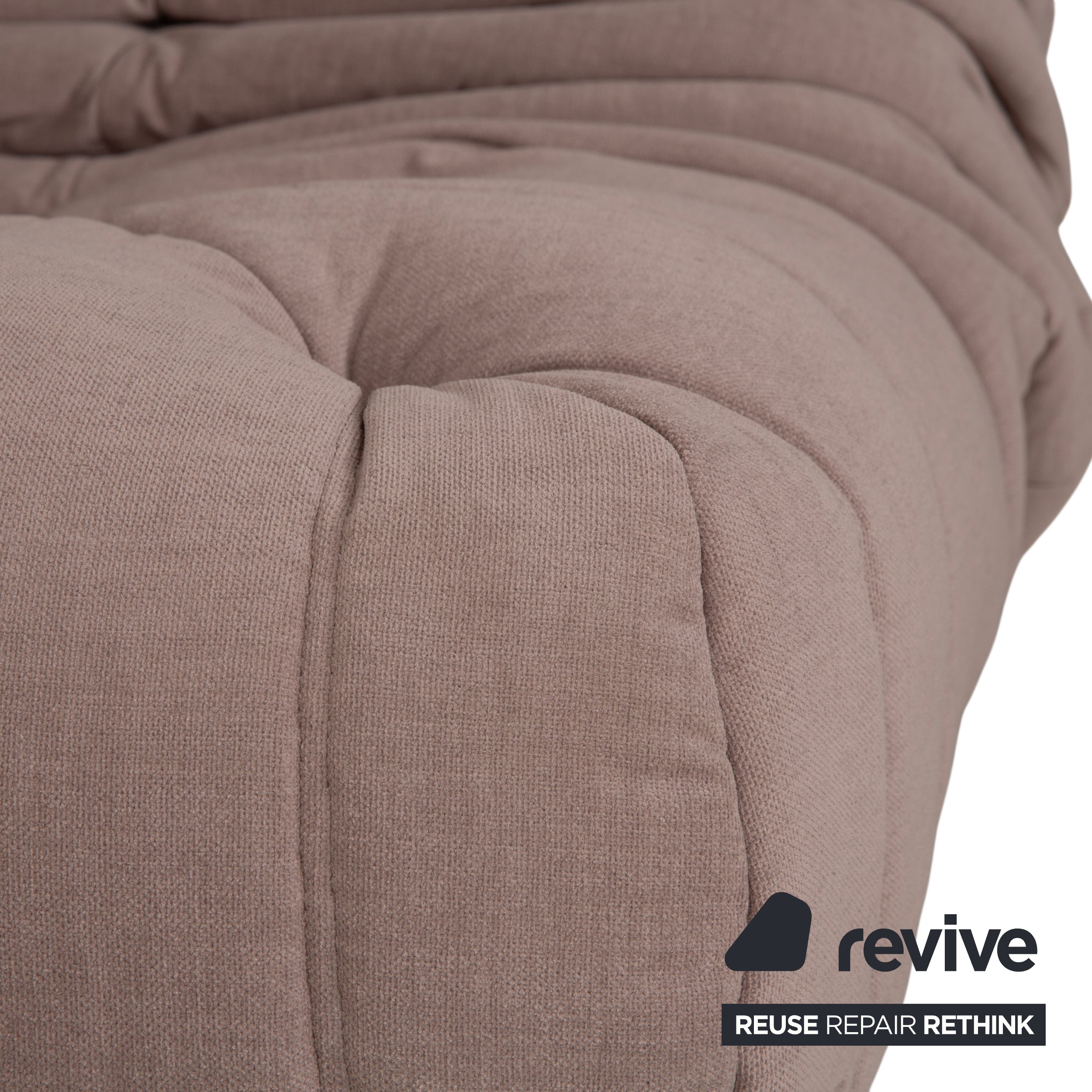 Ligne Roset Togo Eck-Element Eckteil Stoff Beige Sand Neubezug