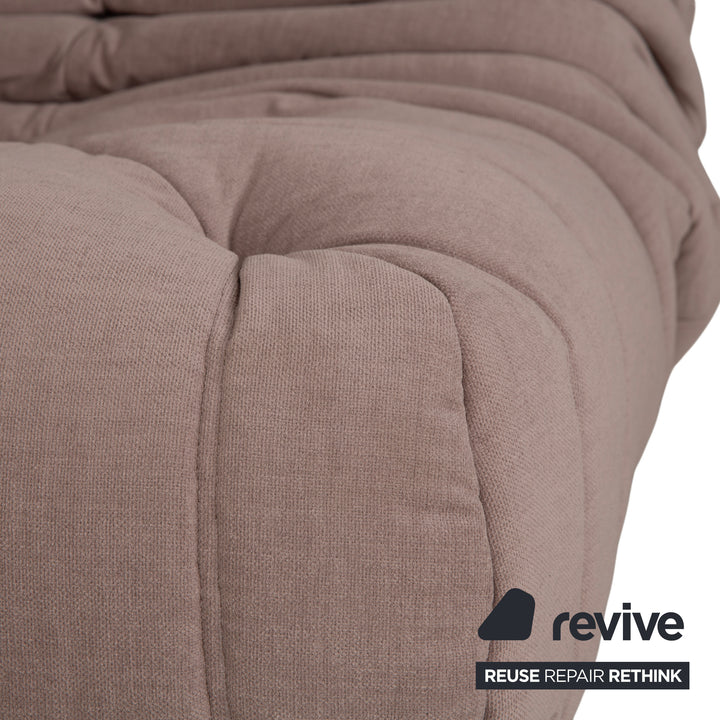 Élément d'angle Ligne Roset Togo, section d'angle, tissu beige sable, retapissé