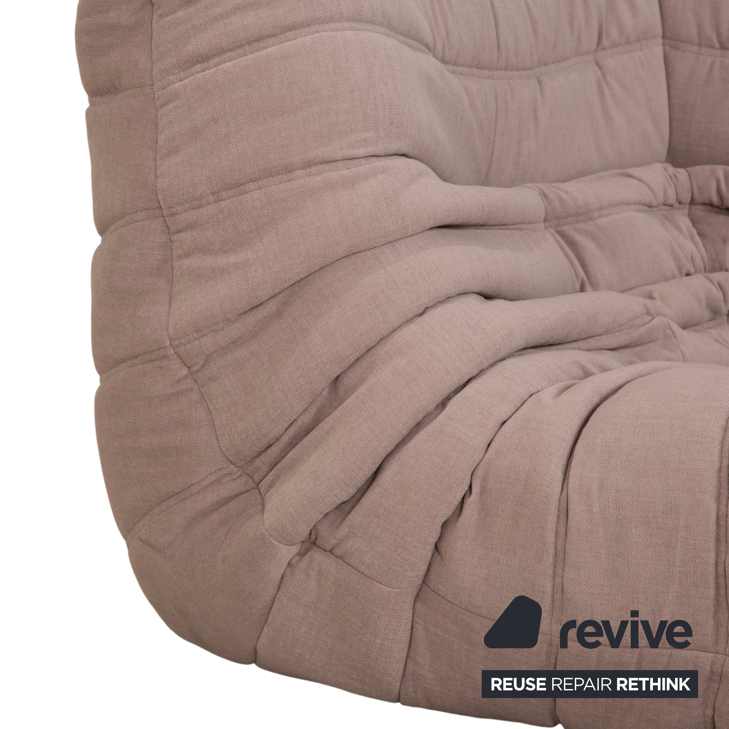 Ligne Roset Togo Eck-Element Eckteil Stoff Beige Sand Neubezug