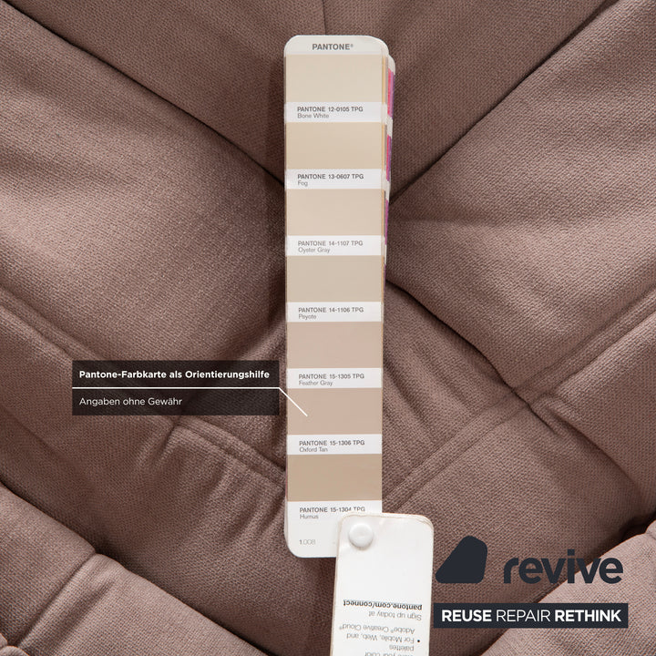 Élément d'angle Ligne Roset Togo, section d'angle, tissu beige sable, retapissé