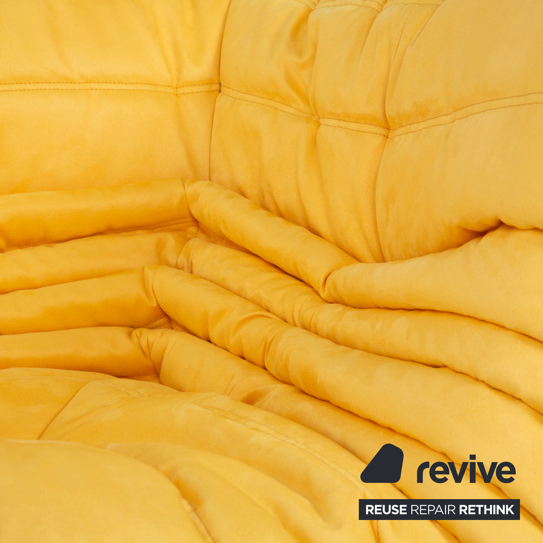 Ligne Roset Togo Eck-Element Eckteil Stoff Gelb Neubezug