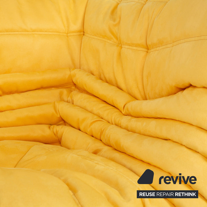 Ligne Roset Togo Eck-Element Eckteil Stoff Gelb Neubezug