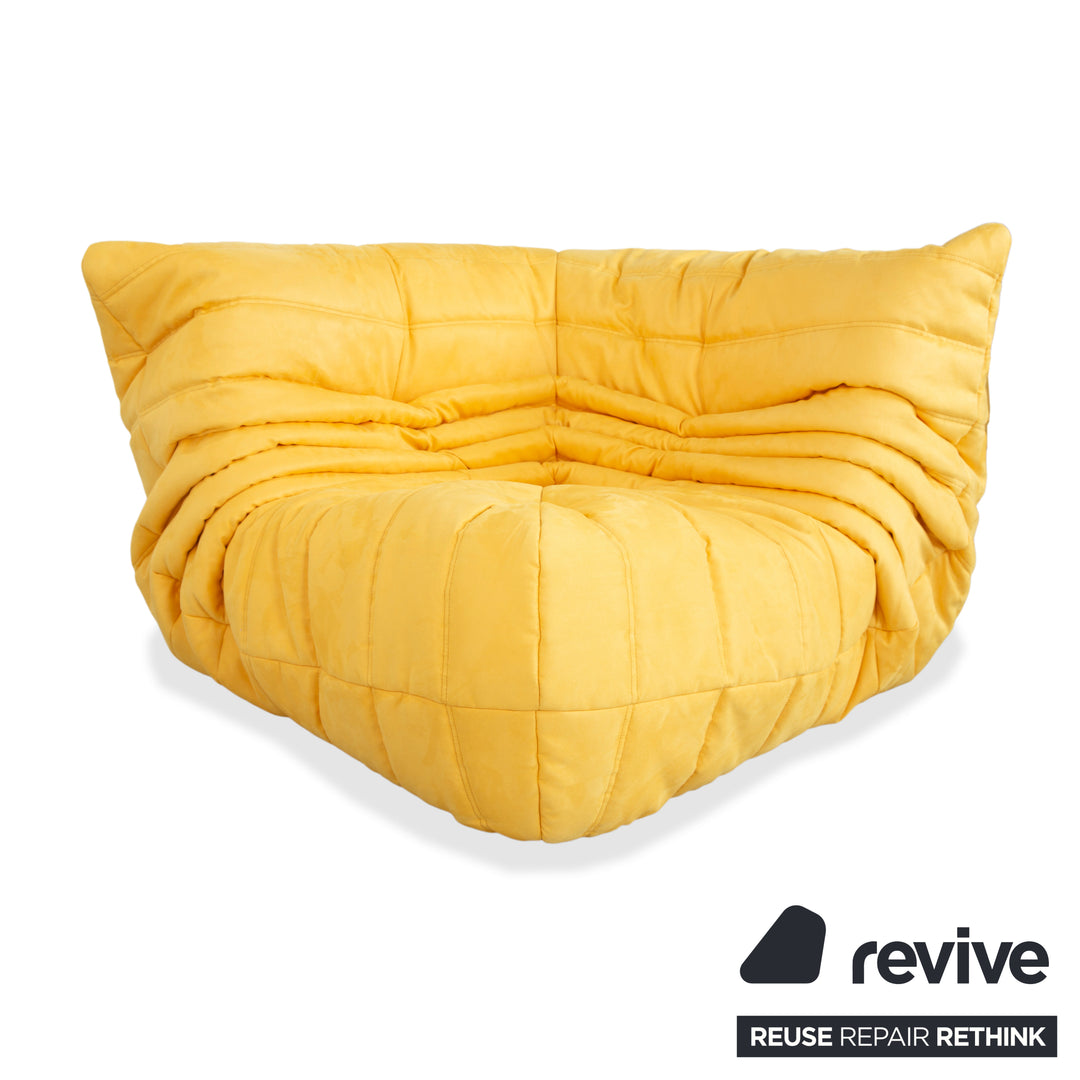Ligne Roset Togo Eck-Element Eckteil Stoff Gelb Neubezug