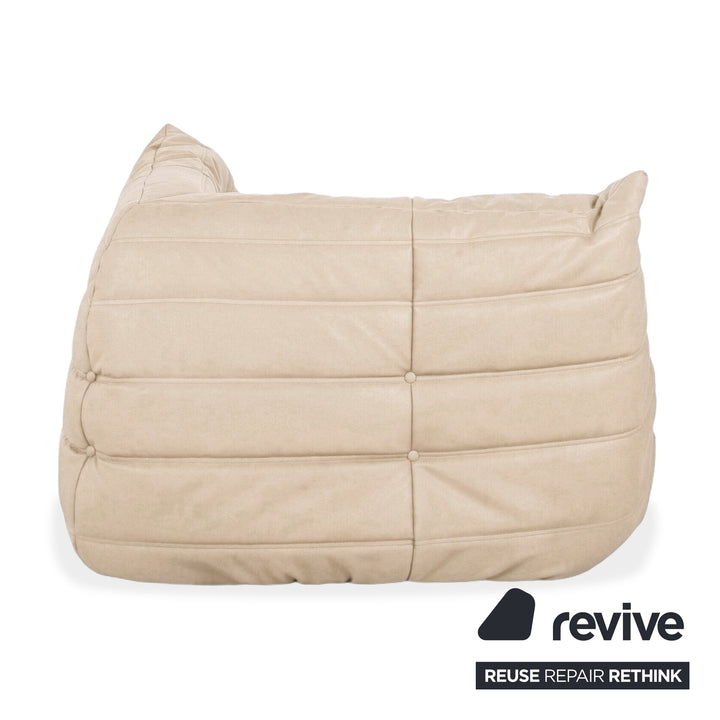 Ligne Roset Togo Eckelement Veganes Leder Beige Taupe Neubezug