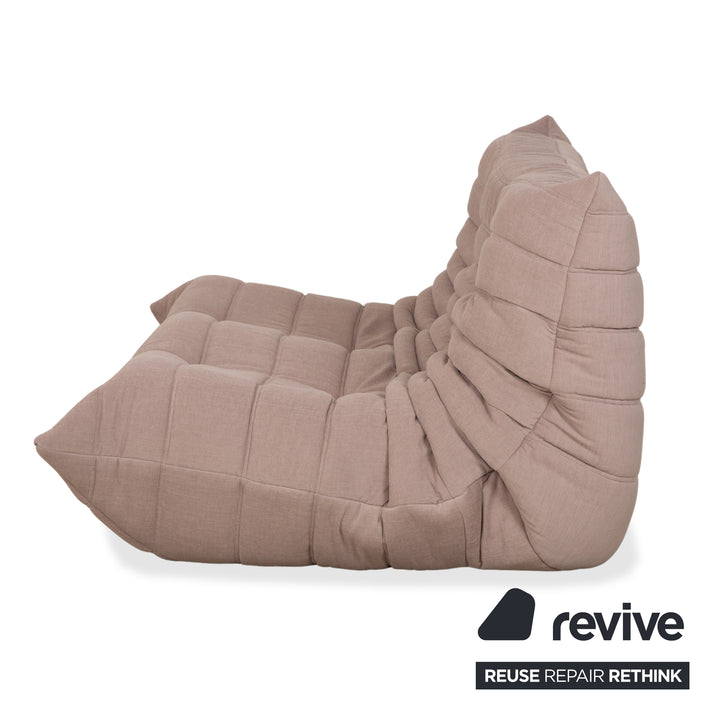 Ligne Roset Togo Ecklandschaft Zweisitzer Eckteil Stoff Beige Sand Neubezug