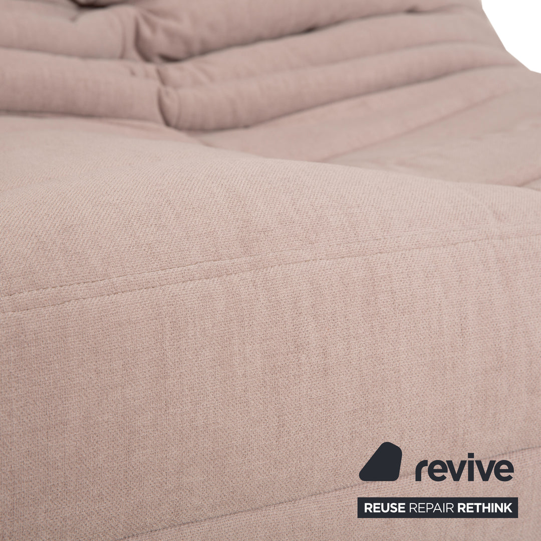 Ligne Roset Togo Ecklandschaft Zweisitzer Eckteil Stoff Beige Sand Neubezug
