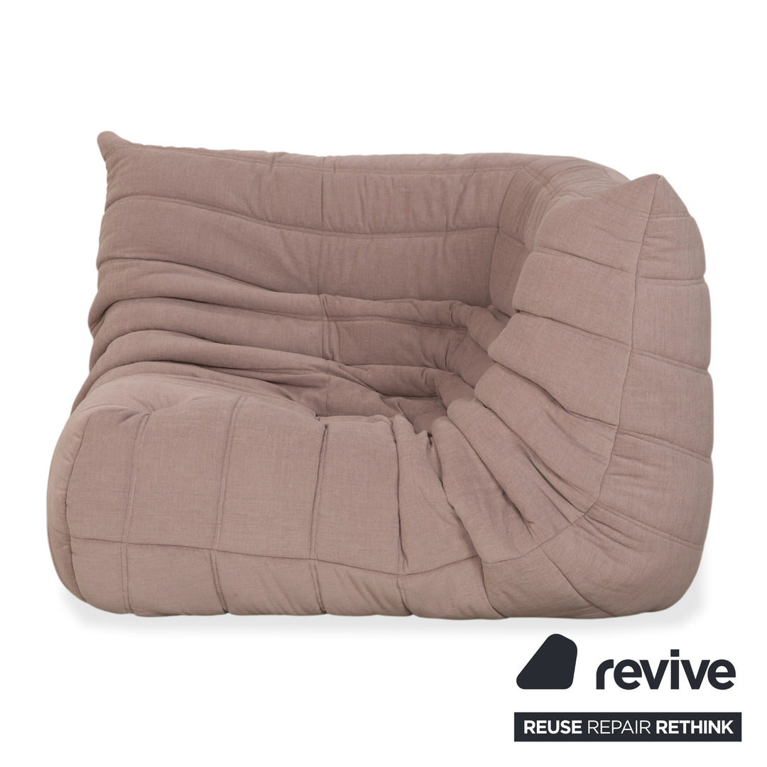 Ligne Roset Togo Ecklandschaft Zweisitzer Eckteil Stoff Beige Sand Neubezug