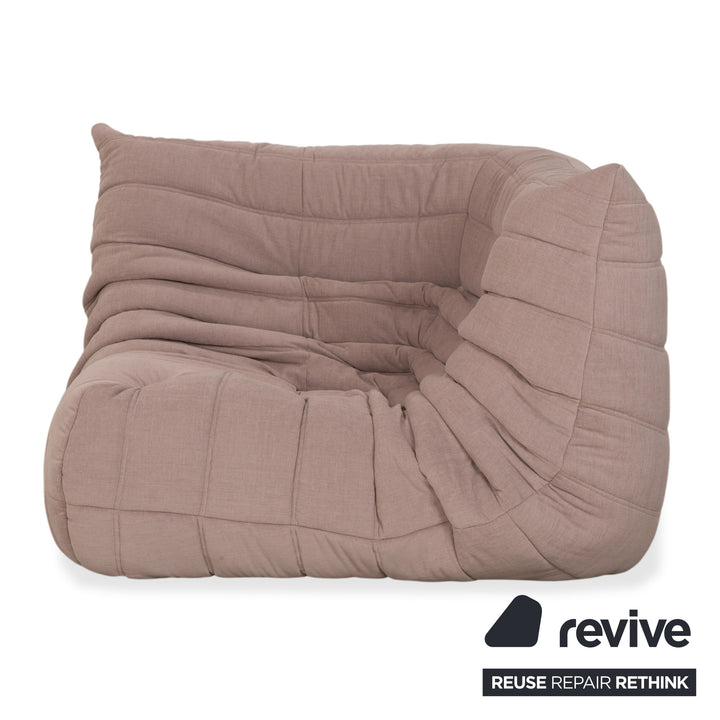 Ligne Roset Togo Ecklandschaft Zweisitzer Eckteil Stoff Beige Sand Neubezug