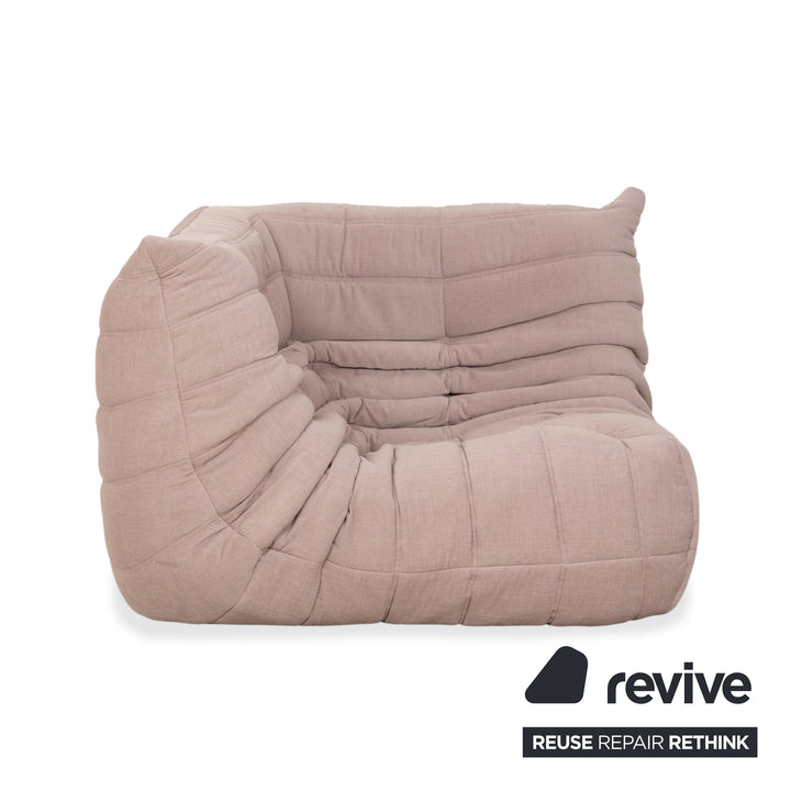 Ligne Roset Togo Ecklandschaft Zweisitzer Eckteil Stoff Beige Sand Neubezug