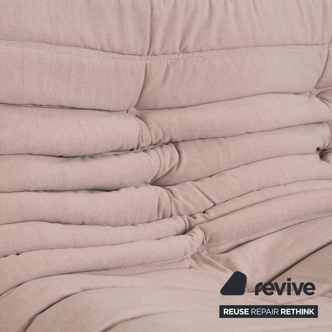 Ligne Roset Togo Ecklandschaft Zweisitzer Eckteil Stoff Beige Sand Neubezug