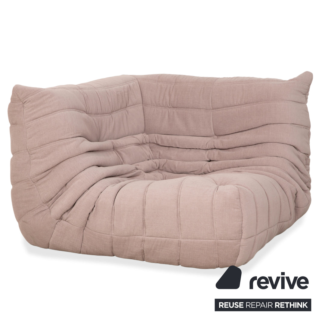 Ligne Roset Togo Ecklandschaft Zweisitzer Eckteil Stoff Beige Sand Neubezug