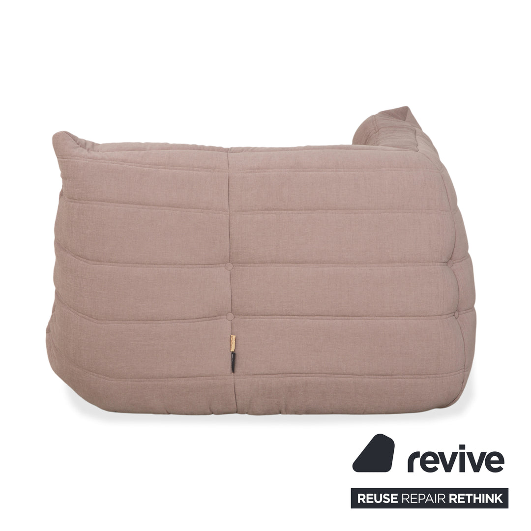 Ligne Roset Togo Ecklandschaft Zweisitzer Eckteil Stoff Beige Sand Neubezug