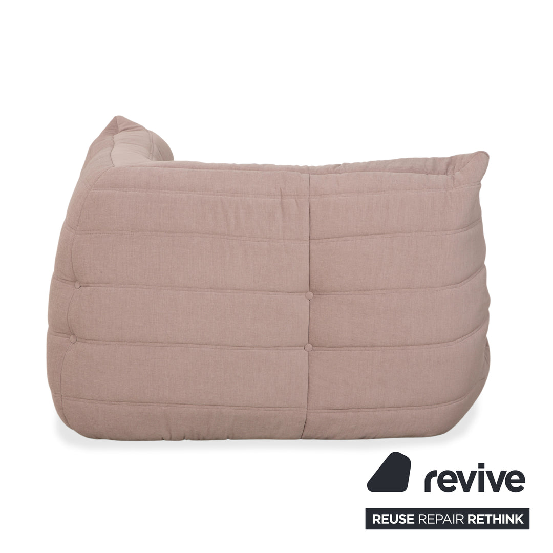 Ligne Roset Togo Ecklandschaft Zweisitzer Eckteil Stoff Beige Sand Neubezug