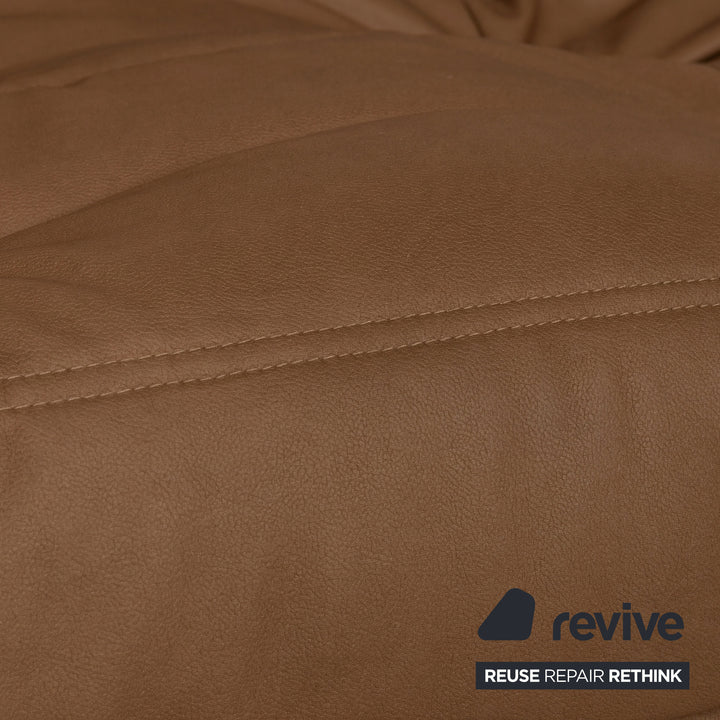 Ligne Roset Togo Garnitur Ecksofa Dreisitzer Sofa Couch Eckelement Sessel Veganes Leder GAVIN 103 Neubezug
