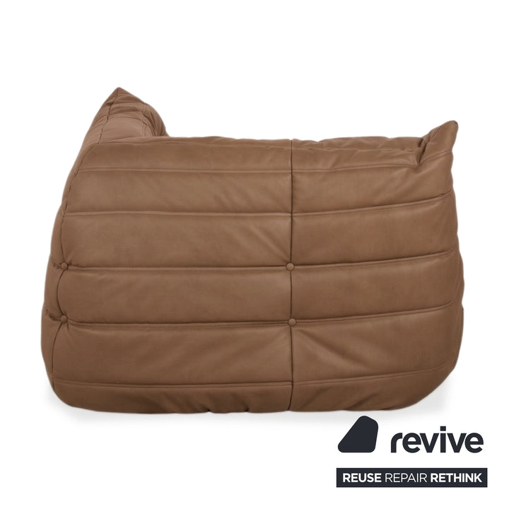 Ligne Roset Togo Garnitur Ecksofa Dreisitzer Sofa Couch Eckelement Sessel Veganes Leder GAVIN 103 Neubezug
