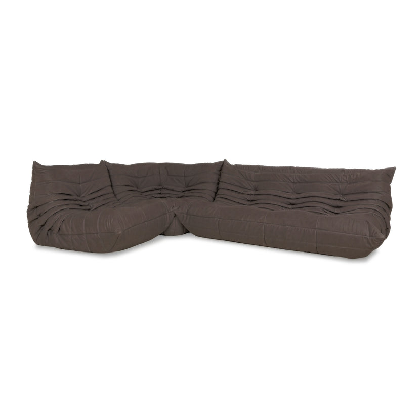 Ligne Roset Togo sæt hjørnesofa trepersoners sofa sofa hjørneelement lænestol vegansk læder GAVIN 105 nypolstret