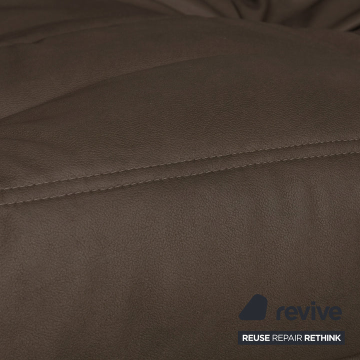 Ligne Roset Togo Garnitur Ecksofa Dreisitzer Sofa Couch Eckelement Sessel Veganes Leder GAVIN 105 Neubezug