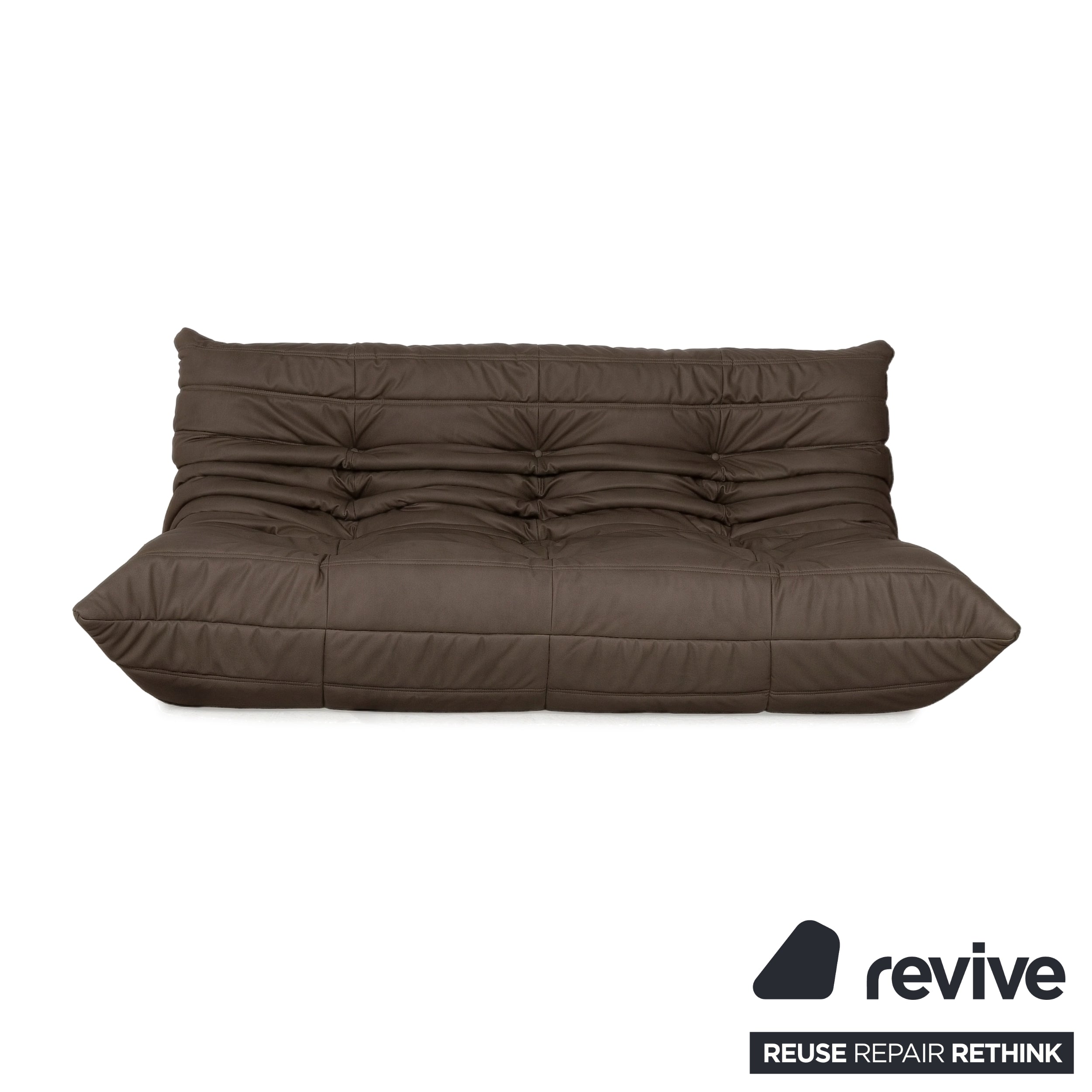 Ligne Roset Togo sæt hjørnesofa trepersoners sofa sofa hjørneelement lænestol vegansk læder GAVIN 105 nypolstret