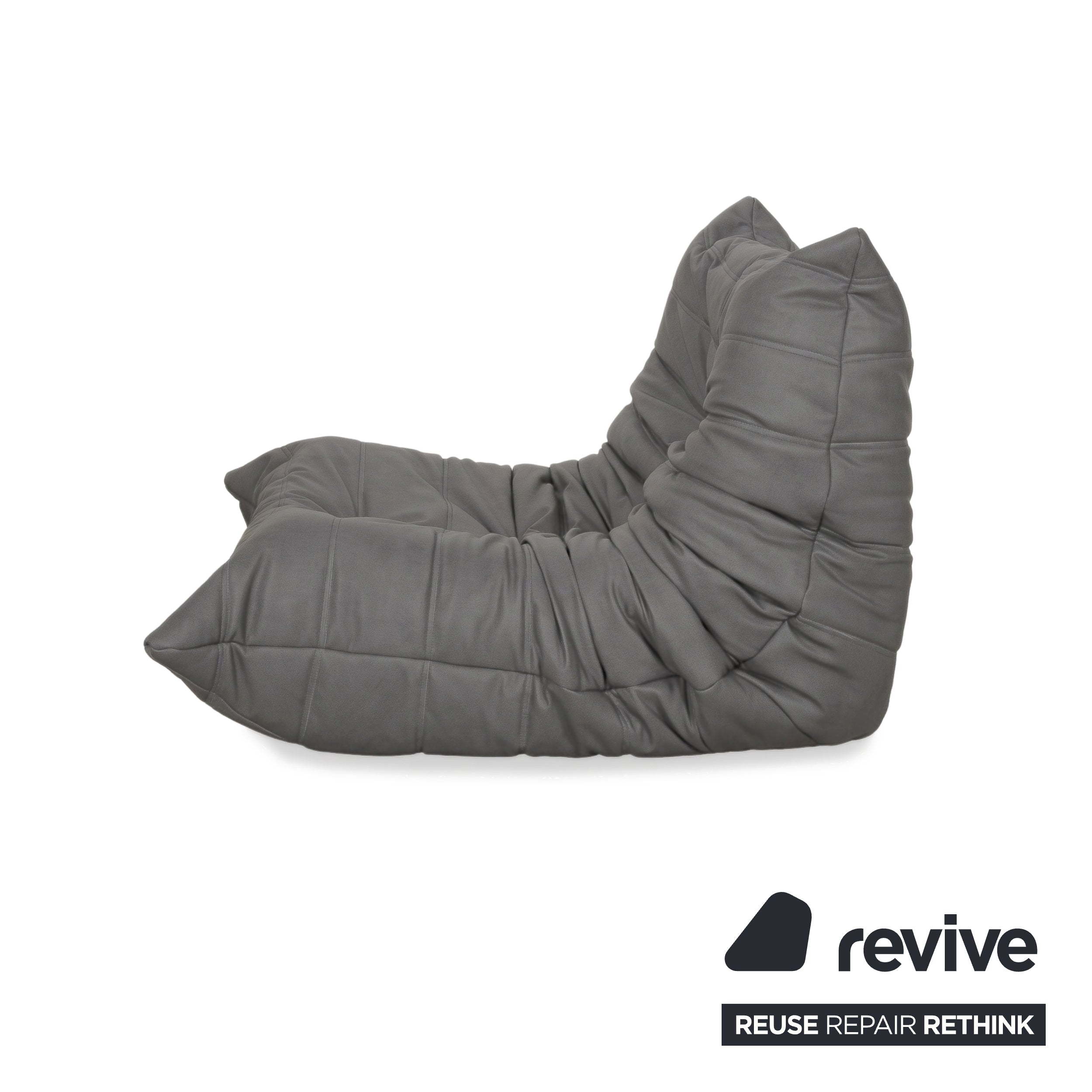 Ligne Roset Togo set hoekbank driezitsbank bank hoekelement fauteuil veganistisch leer GAVIN 115 opnieuw gestoffeerd