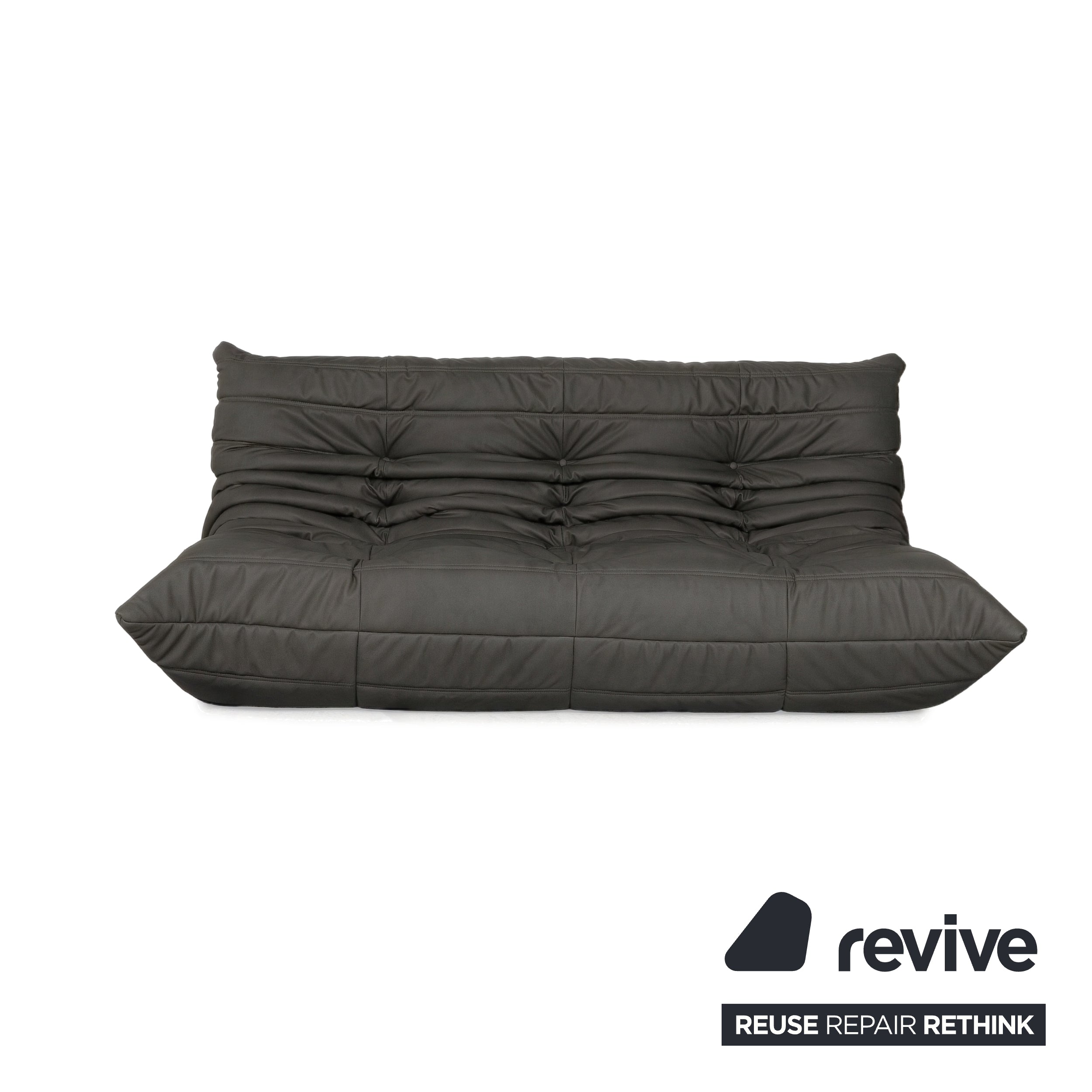 Ligne Roset Togo set hoekbank driezitsbank bank hoekelement fauteuil veganistisch leer GAVIN 117 opnieuw bekleed