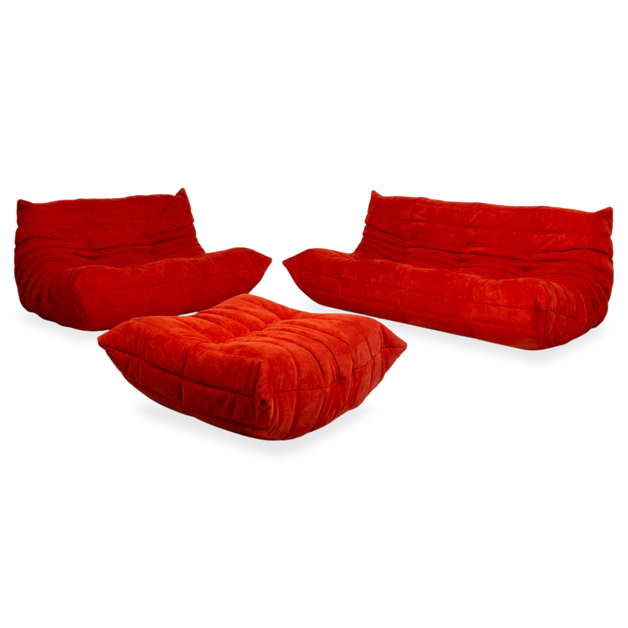 Ligne Roset Garnitur Togo Rot Stoff - 2. Hand - Revive.de