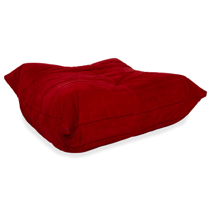 Ligne Roset Togo Pouf Alcantara Rouge Corail Tissu