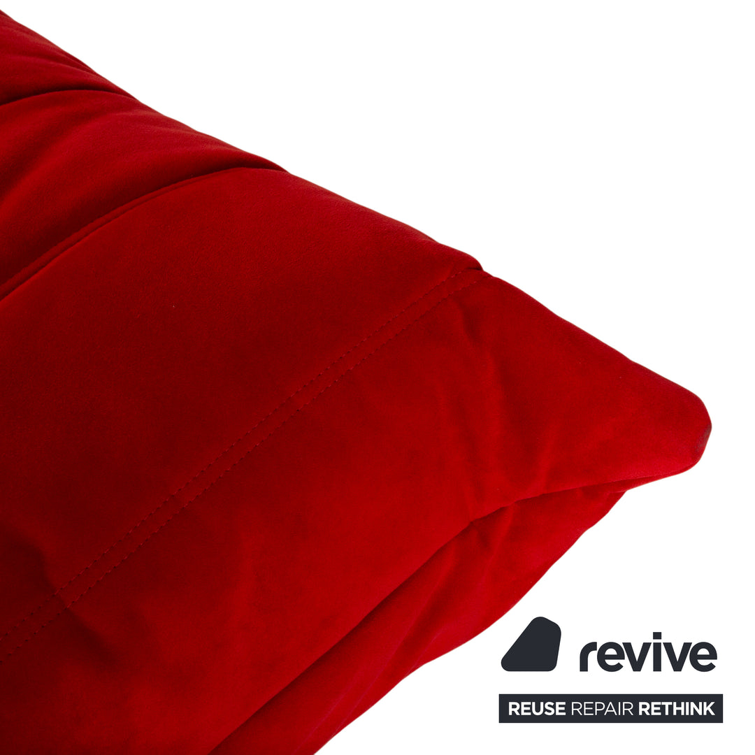 Ligne Roset Togo Pouf Alcantara Rouge Corail Tissu