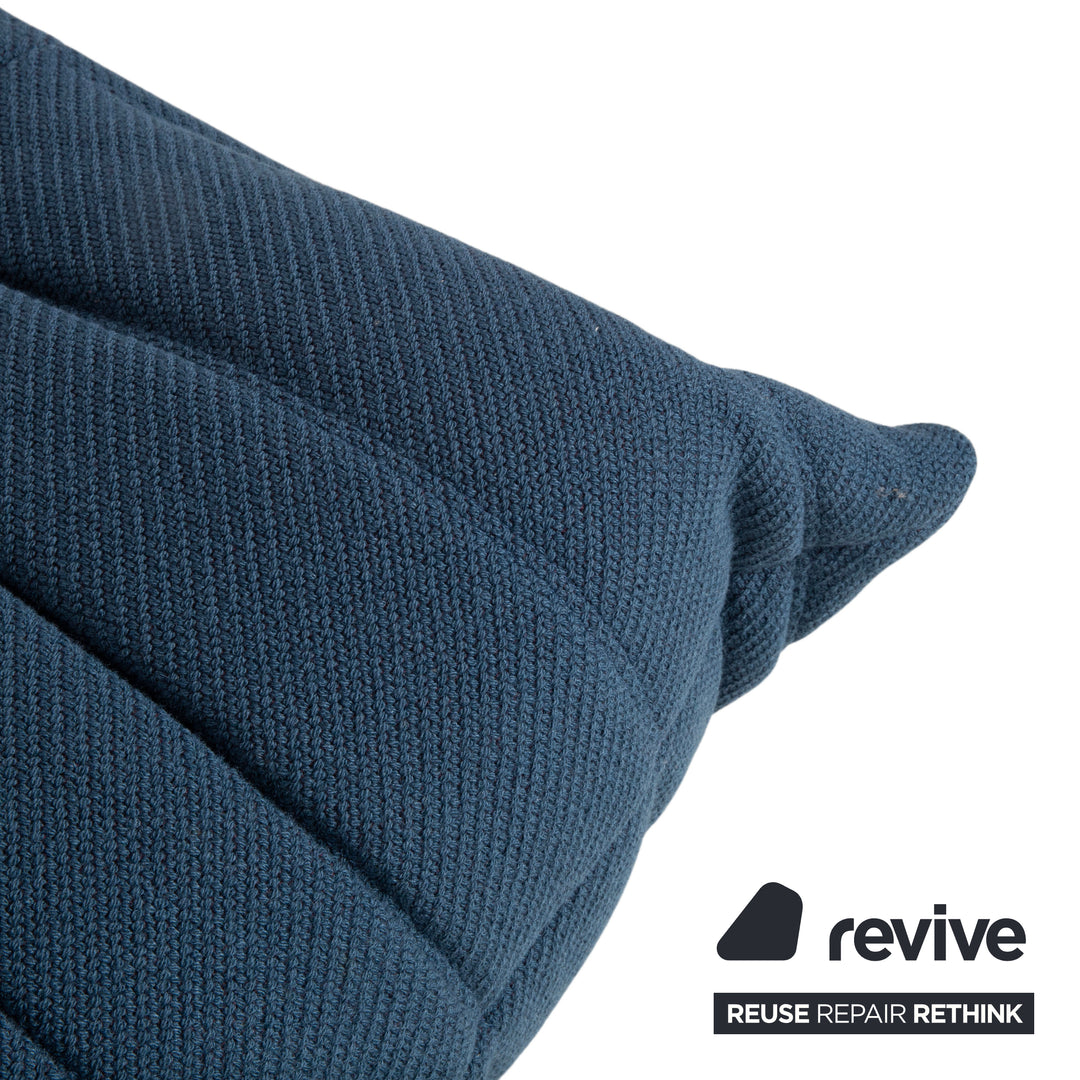 Ligne Roset Togo Hocker Stoff Blau Petrol