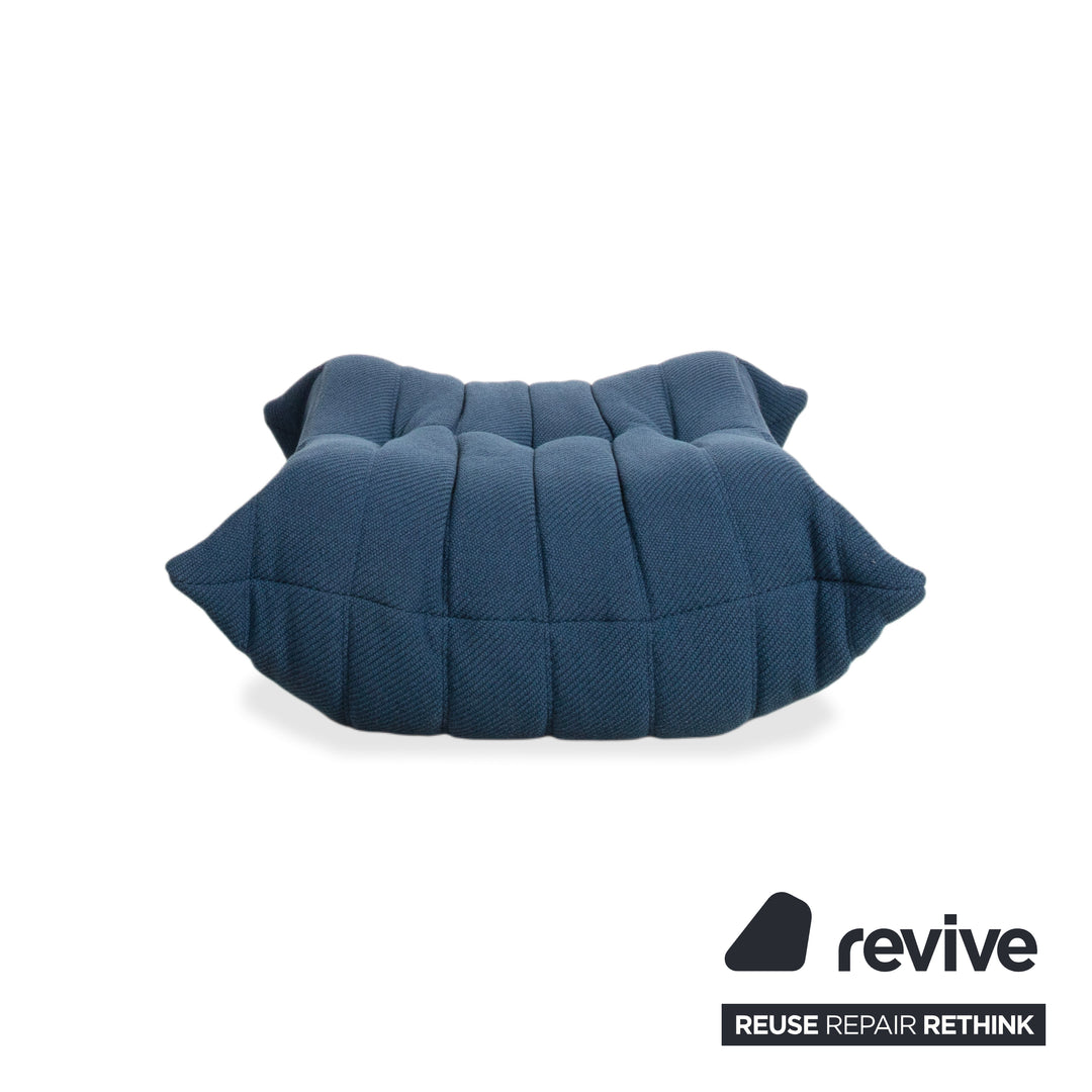 Ligne Roset Togo Hocker Stoff Blau Petrol