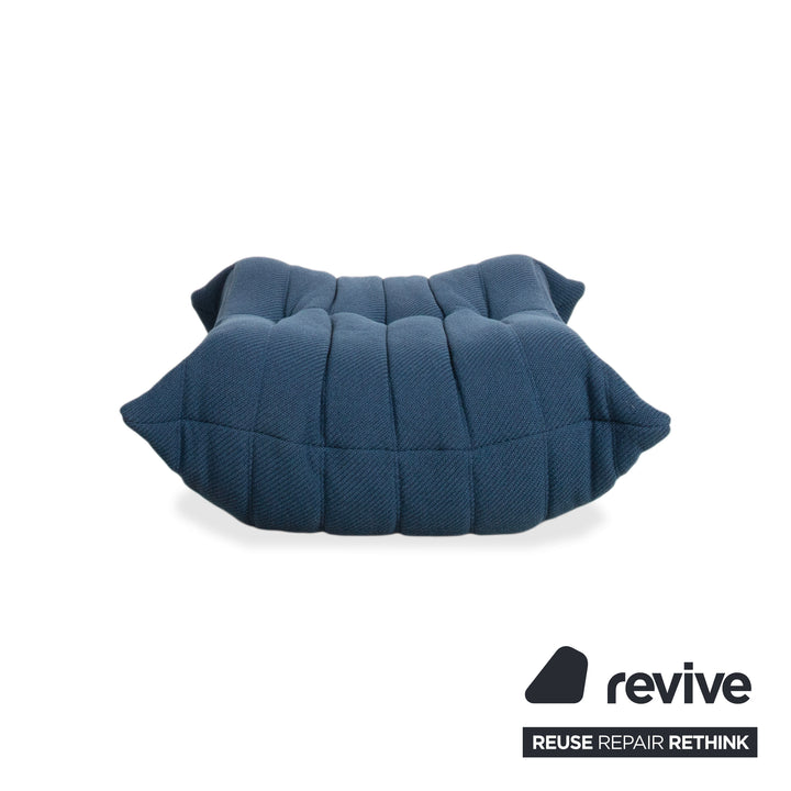 Ligne Roset Togo Hocker Stoff Blau Petrol