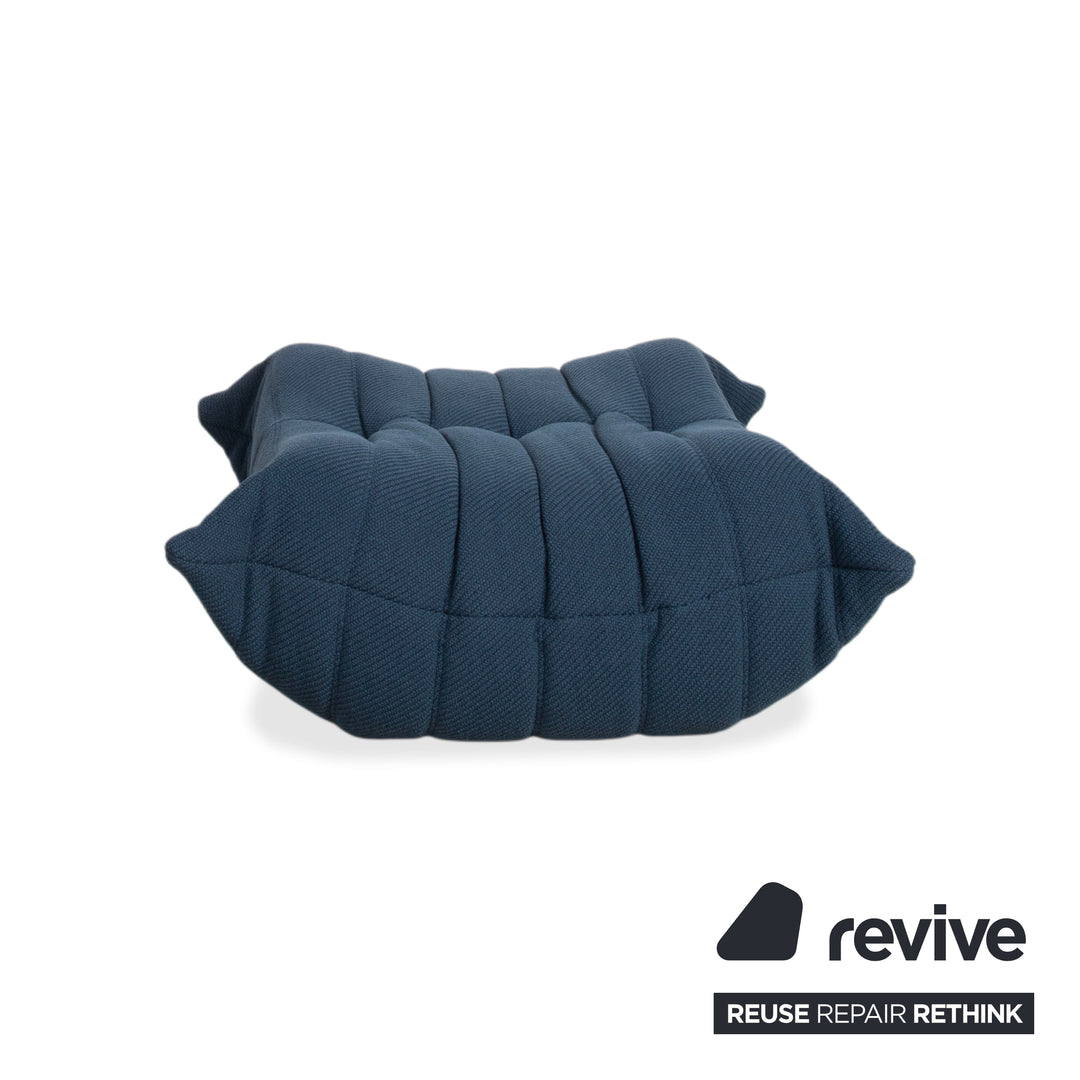 Ligne Roset Togo Hocker Stoff Blau Petrol