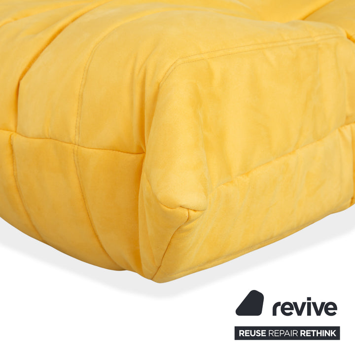 Ligne Roset Togo Hocker Stoff Gelb Neubezug