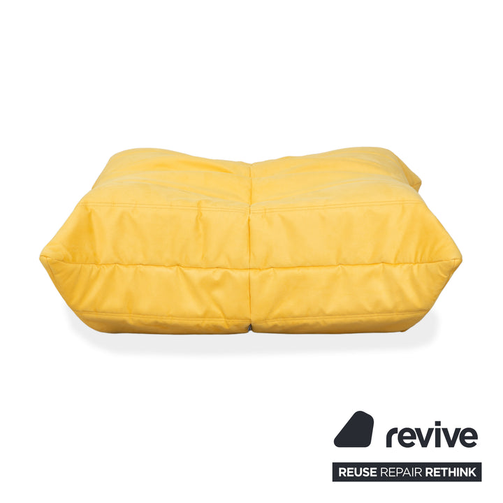 Ligne Roset Togo Hocker Stoff Gelb Neubezug